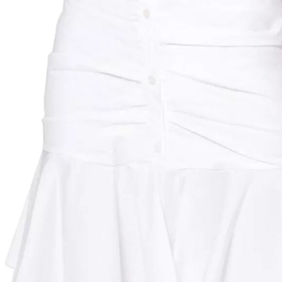 NIB$478 Veronica Beard Bell Stretch-Cotton Bottom Ruched Shirt Dress 0 XS - Picture 8 of 16